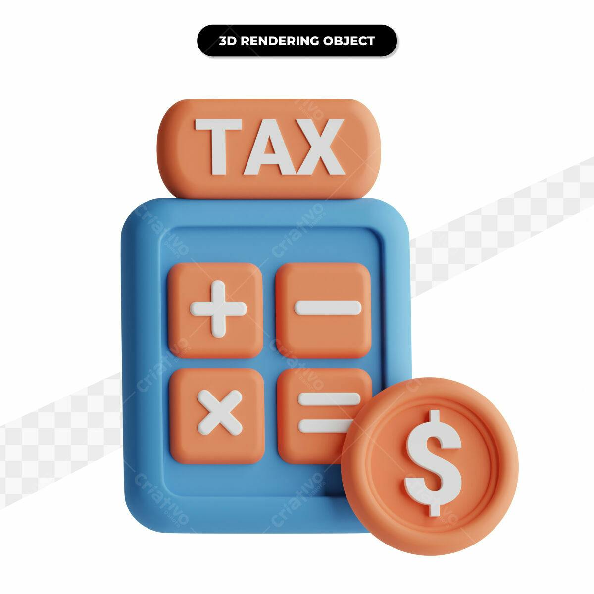 Ícone Calculadora Imposto PSD Editável