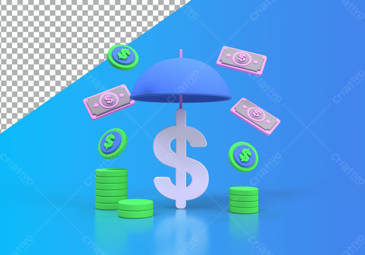 Ilustração Financeira PSD Editável