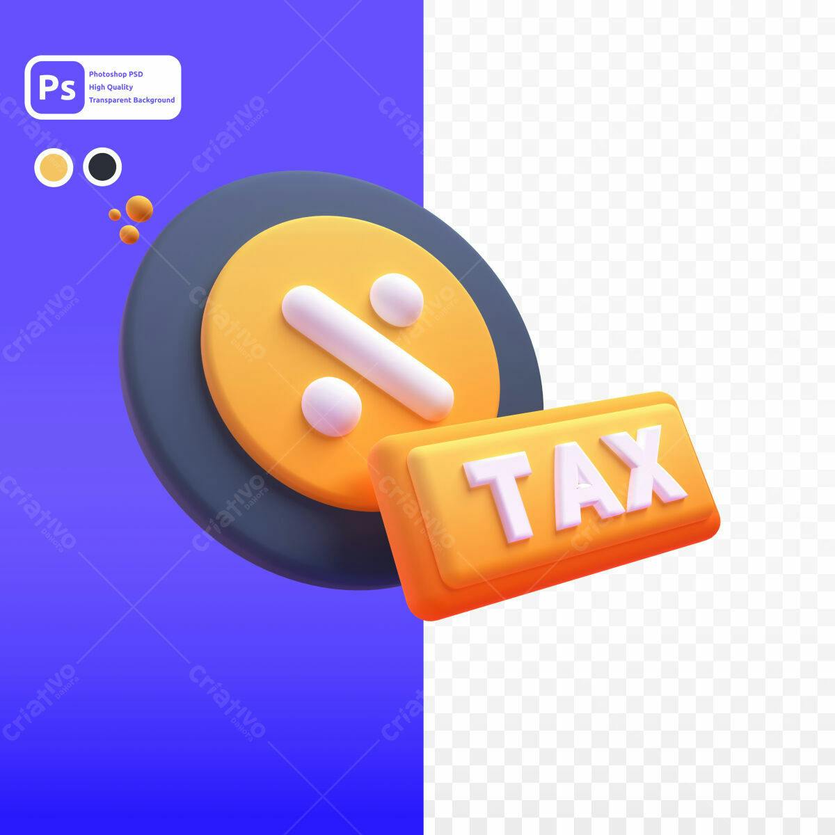 Ícone Imposto PSD Editável