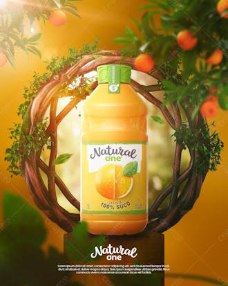 Suco de laranja natural social media