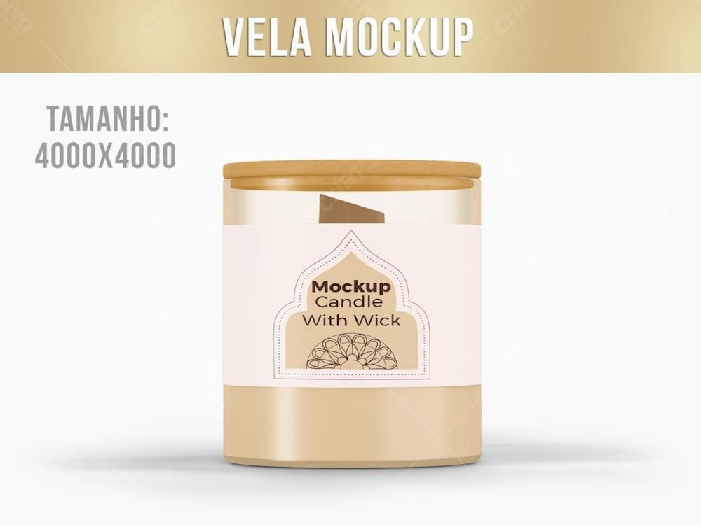 Vela Aromática Mockup