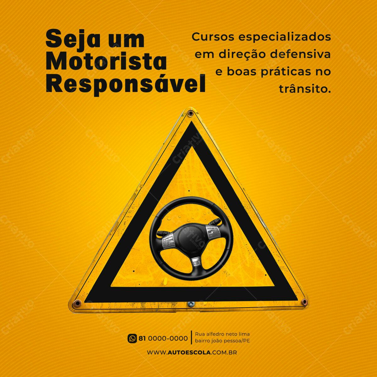 Post para Autoescola PSD Editável