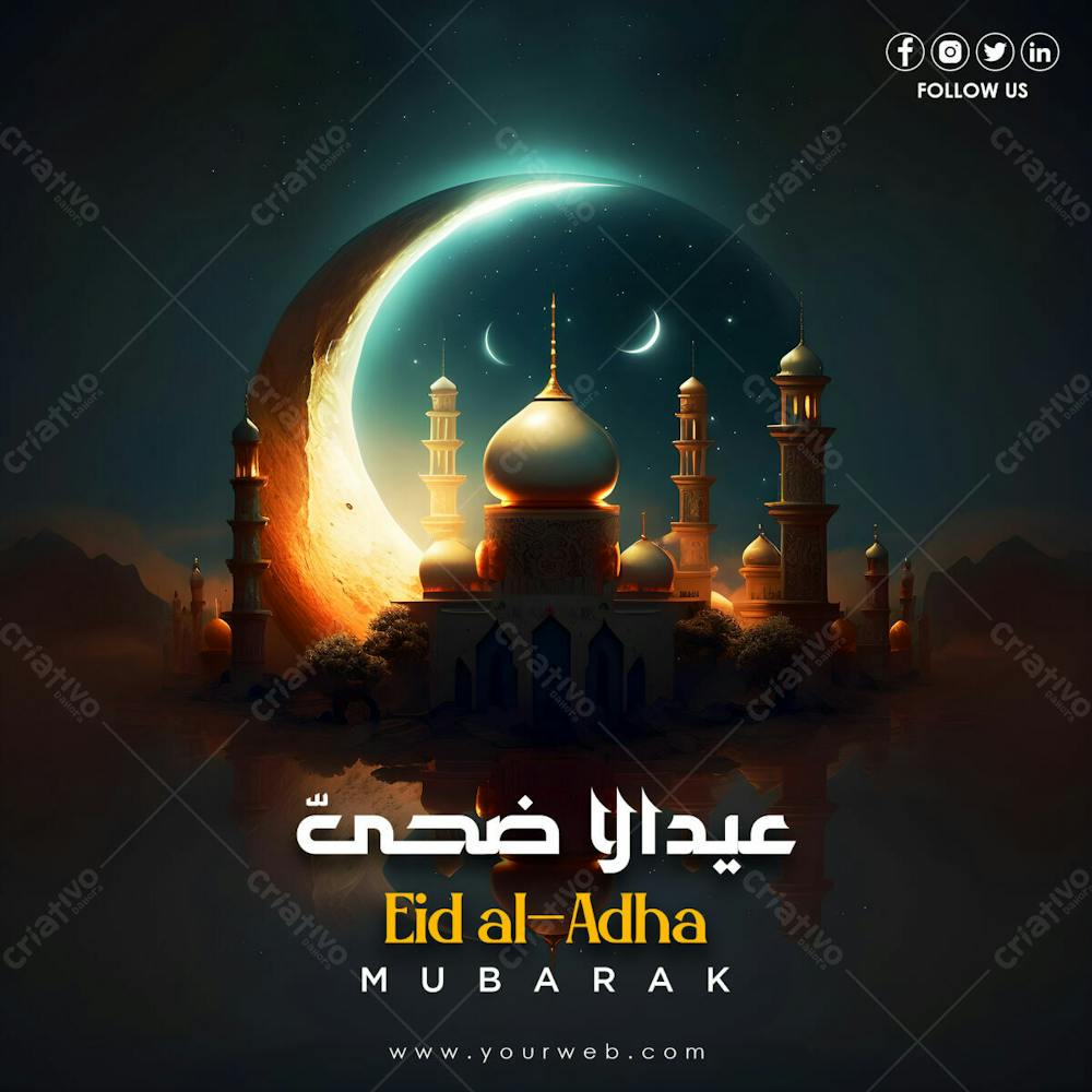 Modelo Psd De Postagem Em Mídia Social Eid Al Adha