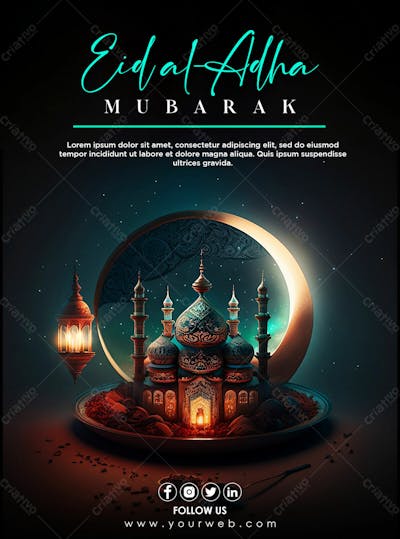 Modelo Psd De Postagem Em Mídia Social Eid Al Adha