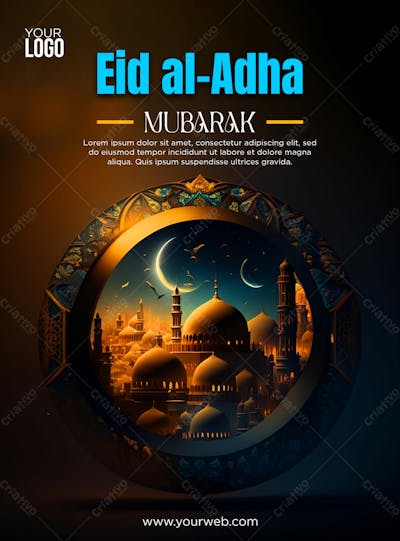 Modelo Psd De Postagem Em Mídia Social Eid Al Adha