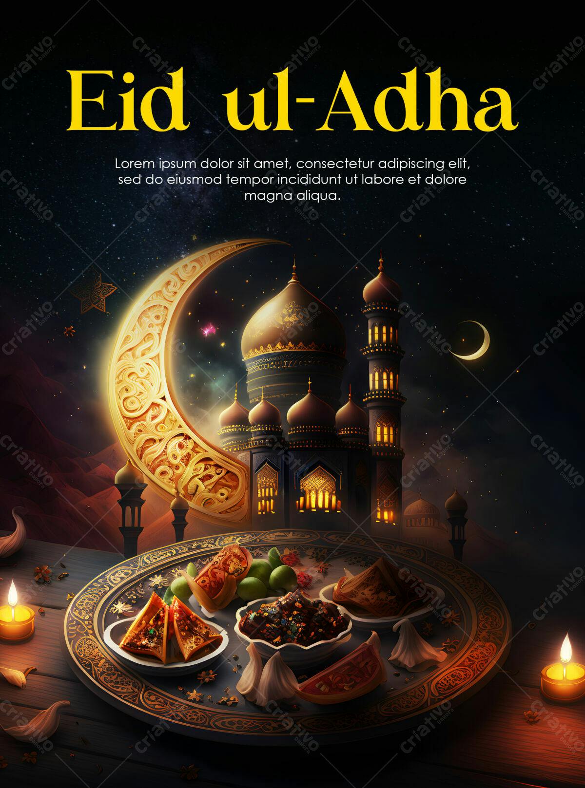 Flyer Eid ul-Adha PSD Editável
