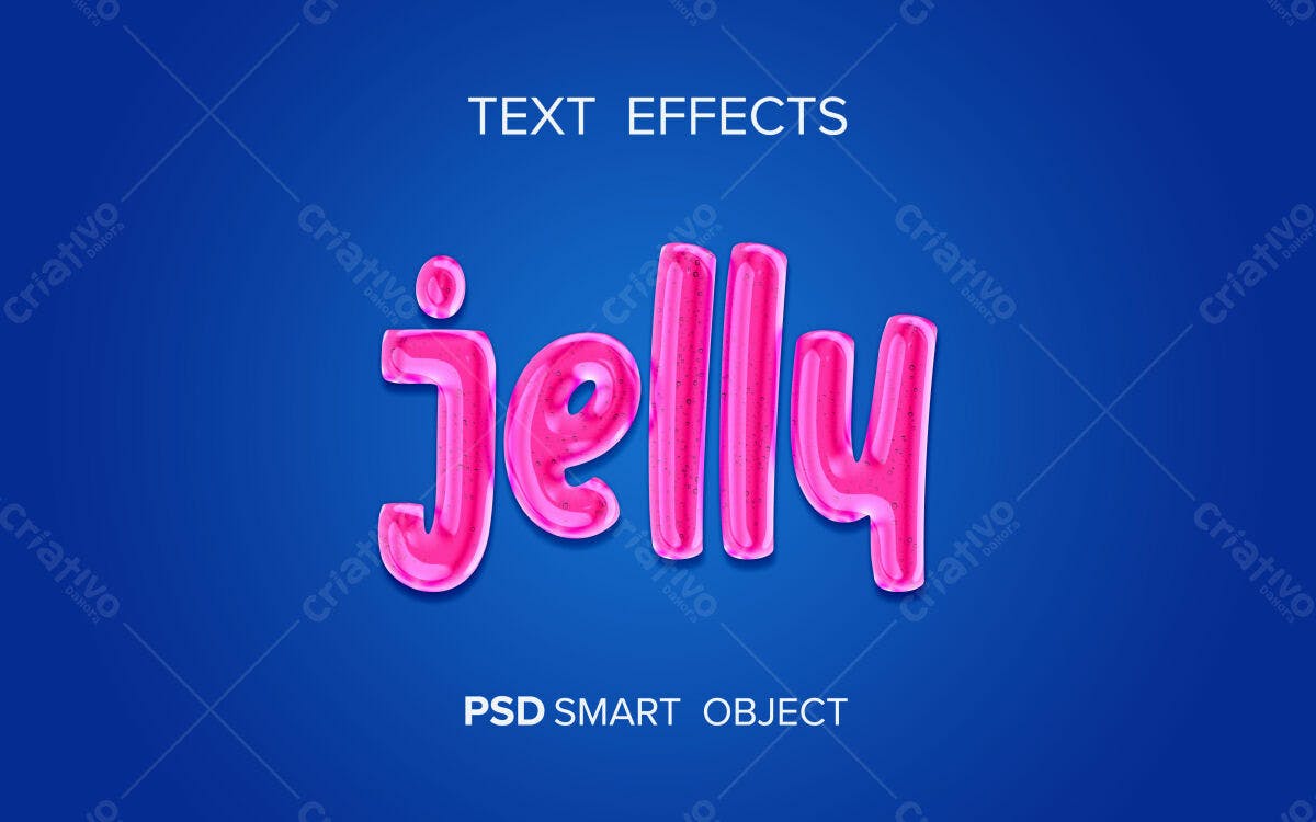 Efeito de Texto Jelly PSD Editável