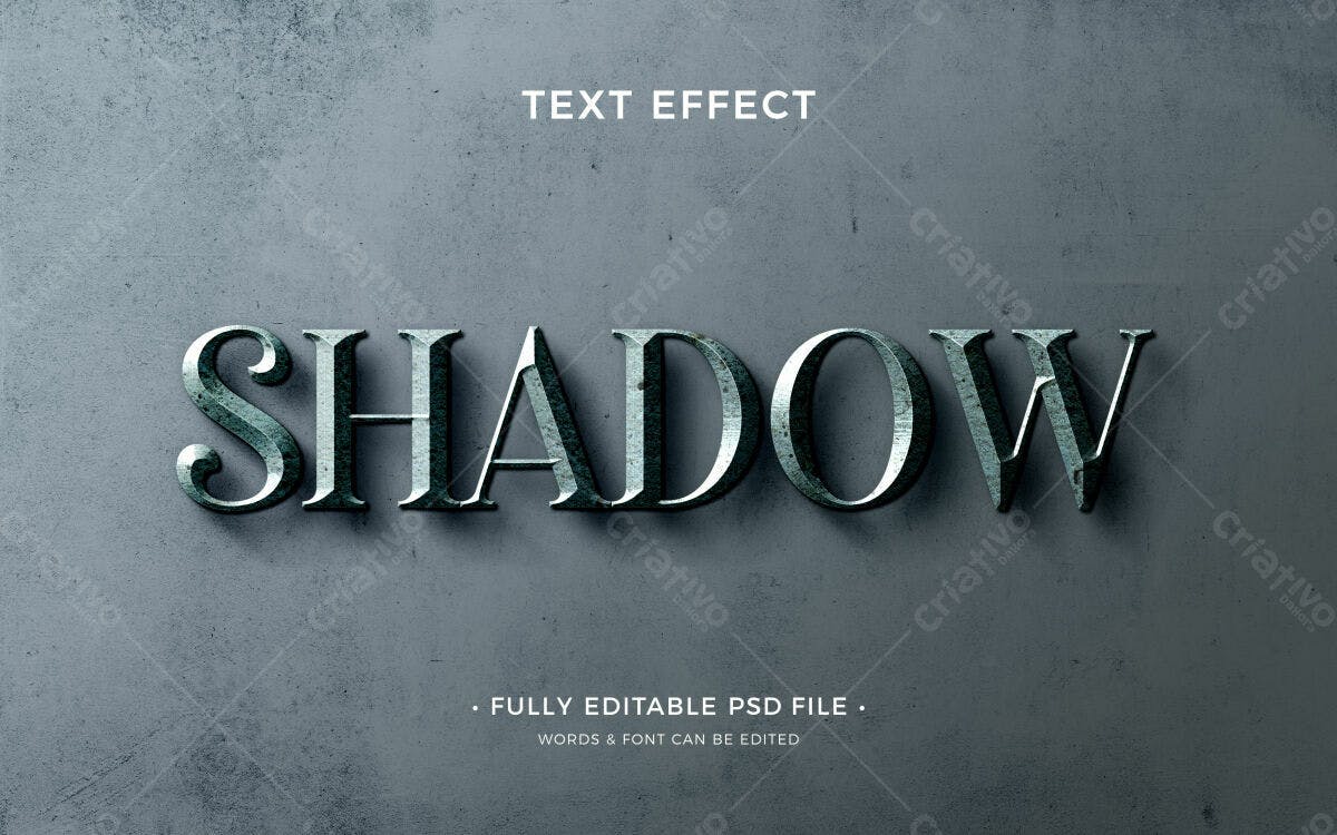 Efeito de Texto Sombra em PSD Editável