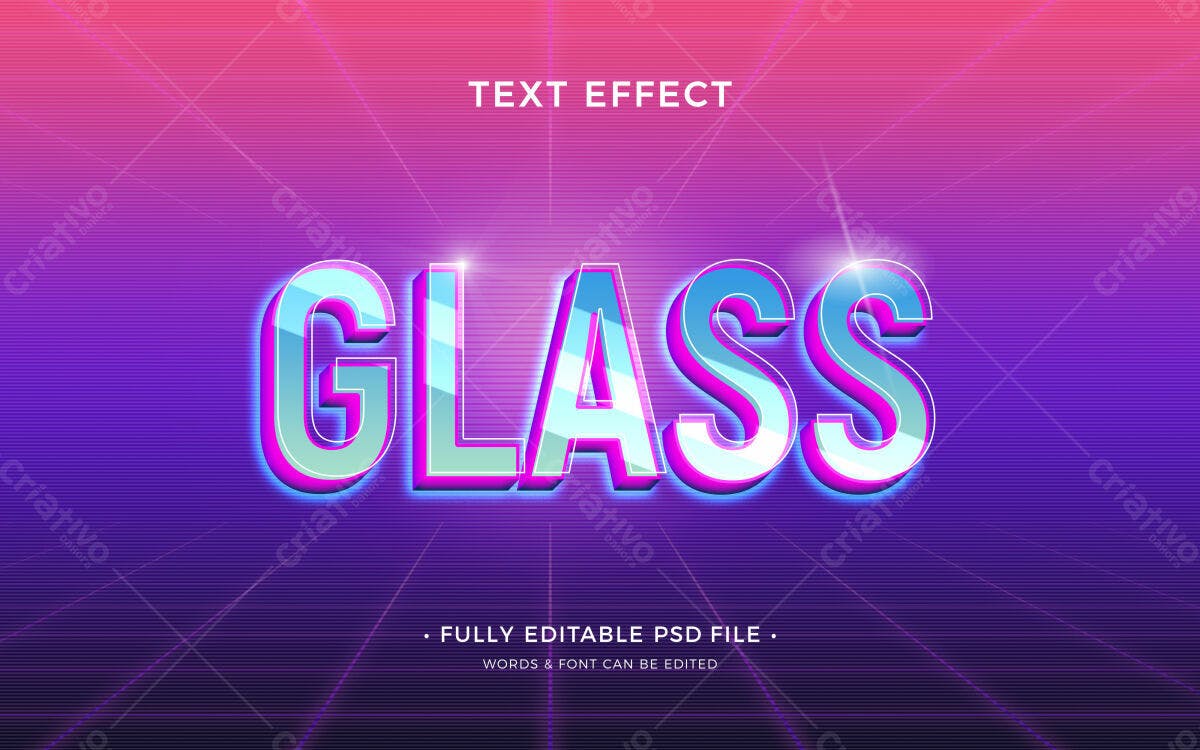 Efeito de Texto Neon em PSD Editável