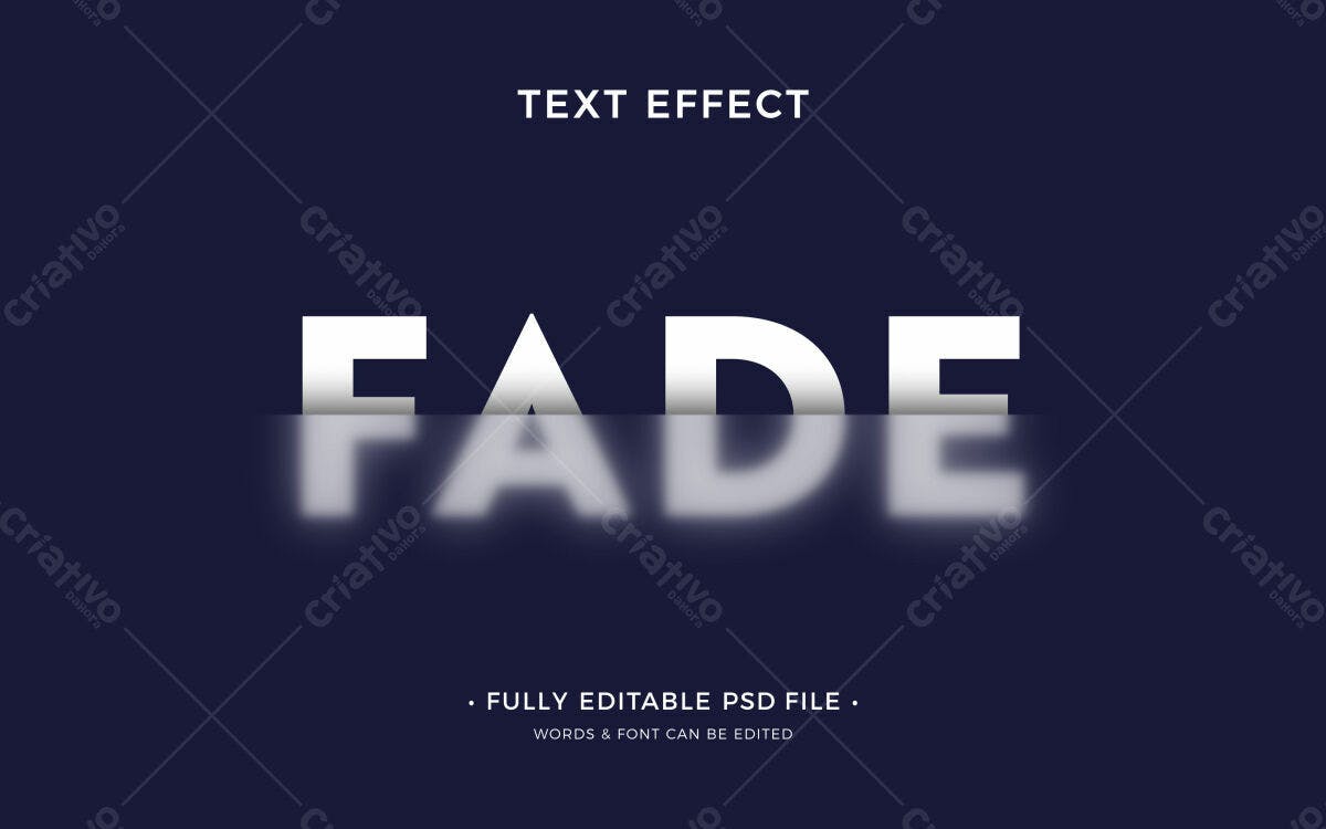 Efeito de Texto Fade PSD Editável