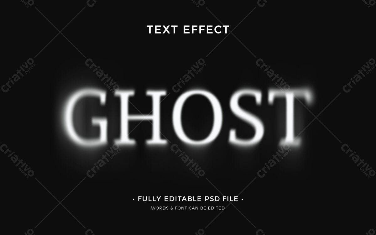 Efeito de Texto Ghost PSD Editável