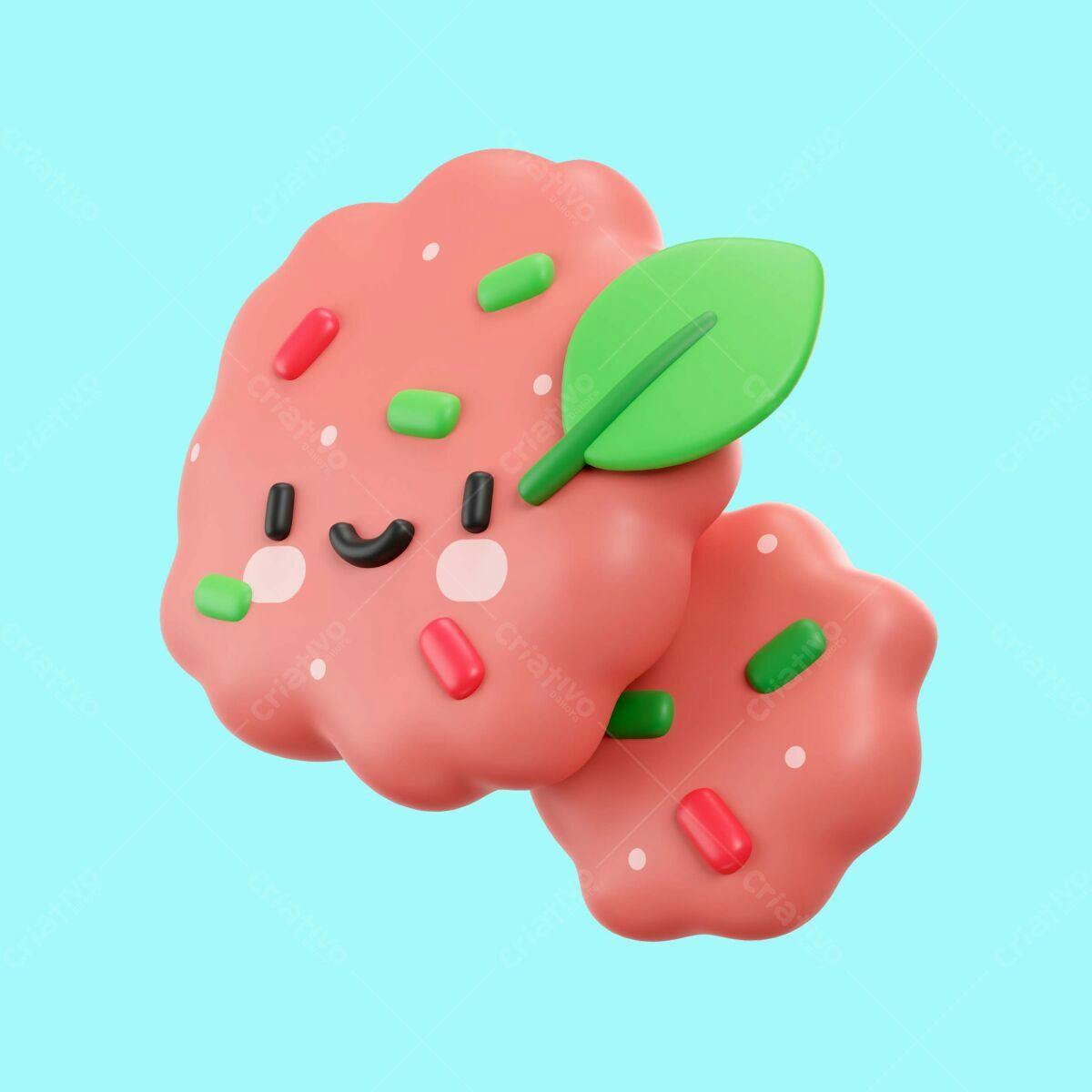 Biscoito Kawaii para Redes Sociais PSD Editável