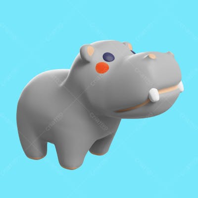 Personagem 3D Vivo E Elemento Da Natureza Psd