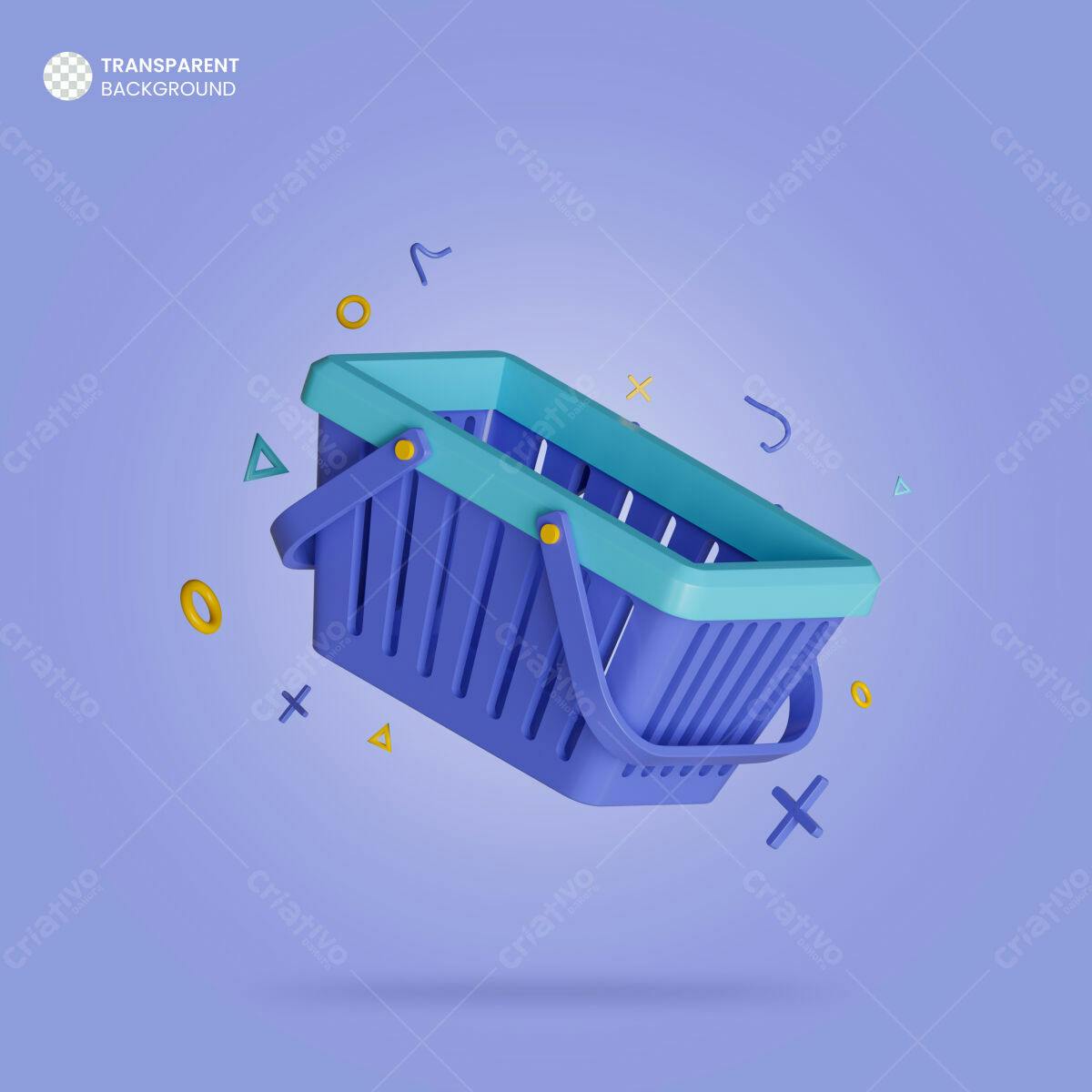 Mockup Cesta de Compras PSD Editável