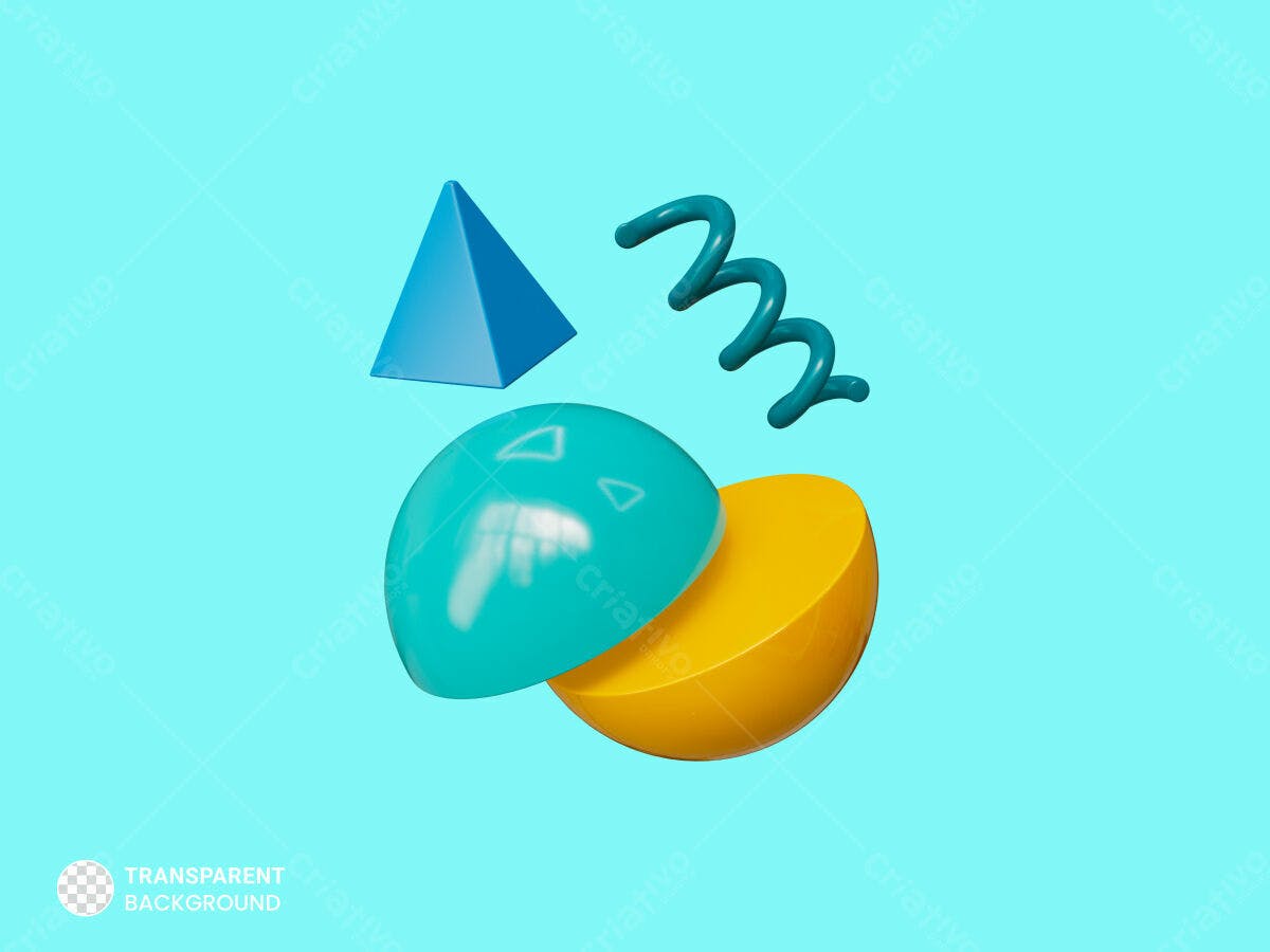 PSD para Mockup com Formas Geométricas Abstratas Editável