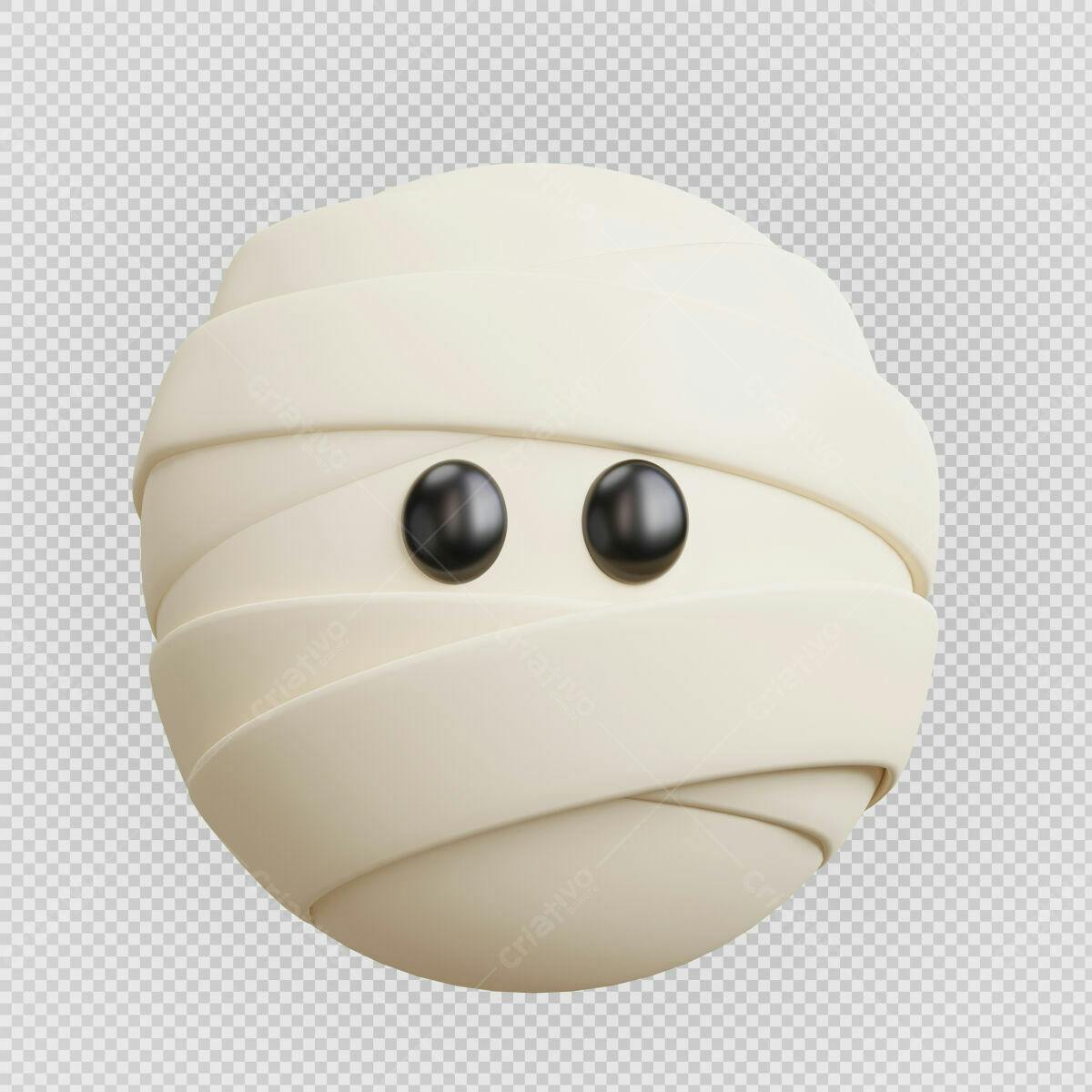 Ícone Múmia Halloween PSD Editável