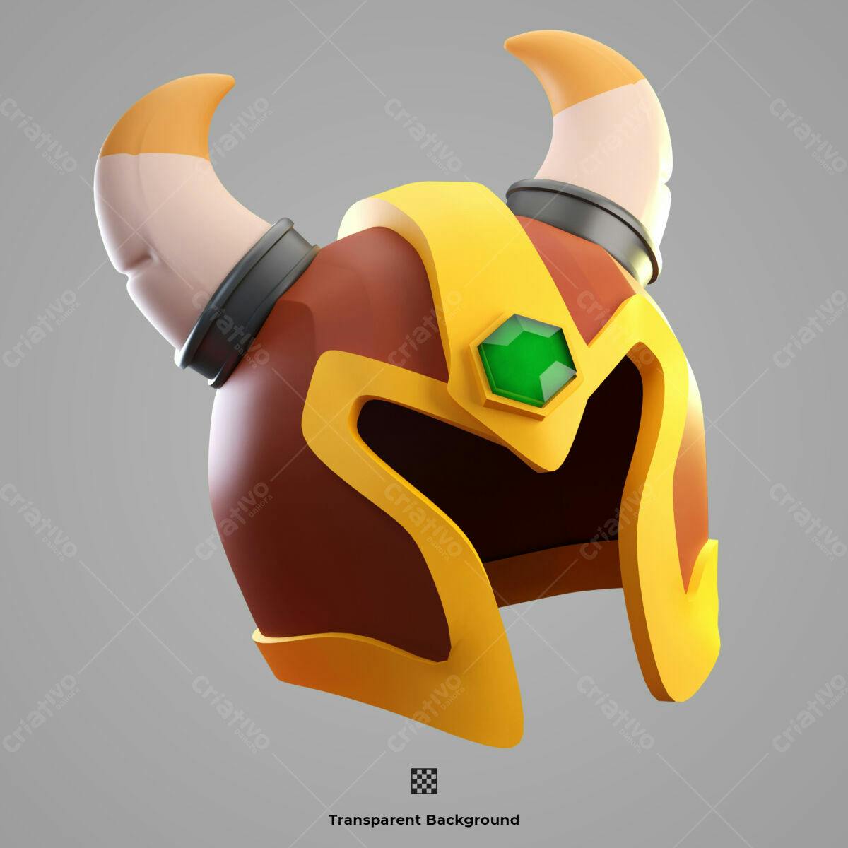 Capacete Viking Cartoon PSD Editável