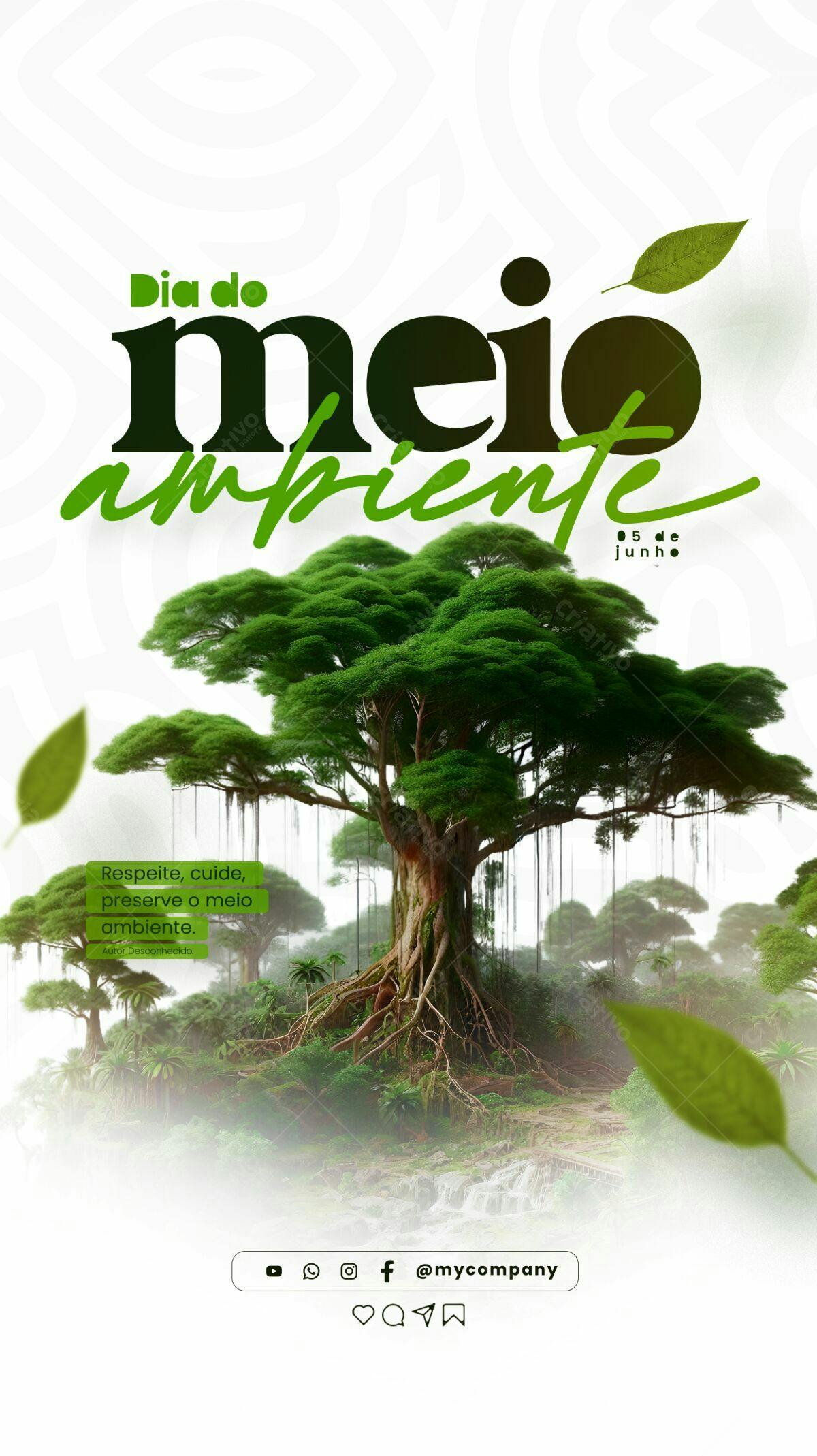 Flyer Dia Mundial do Meio Ambiente PSD Editável