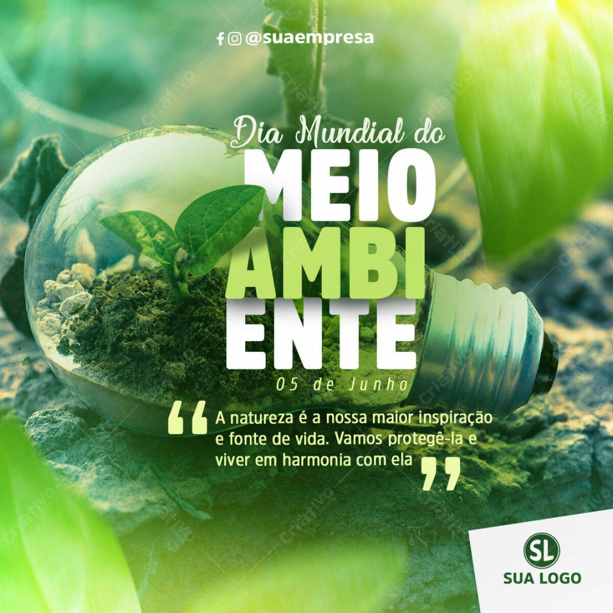 Postagem Dia Mundial do Meio Ambiente PSD Editável