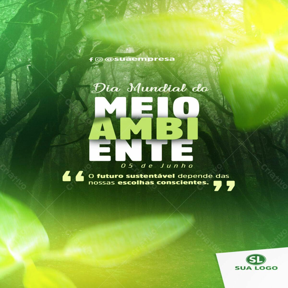 Flyer Dia Mundial do Meio Ambiente PSD Editável
