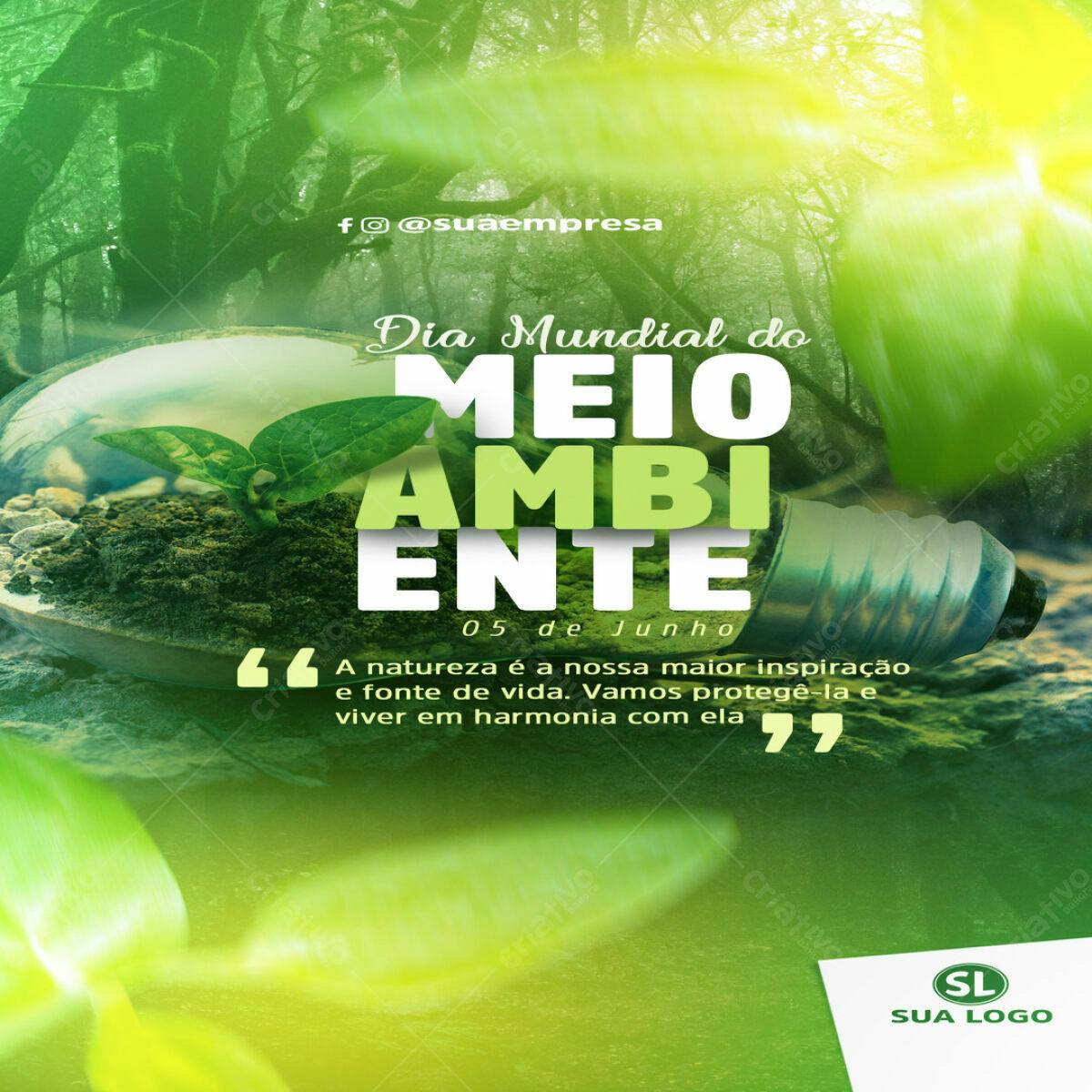 Flyer Dia Mundial do Meio Ambiente PSD Editável