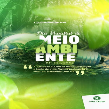 Storie dia mundial do meio ambiente lampada