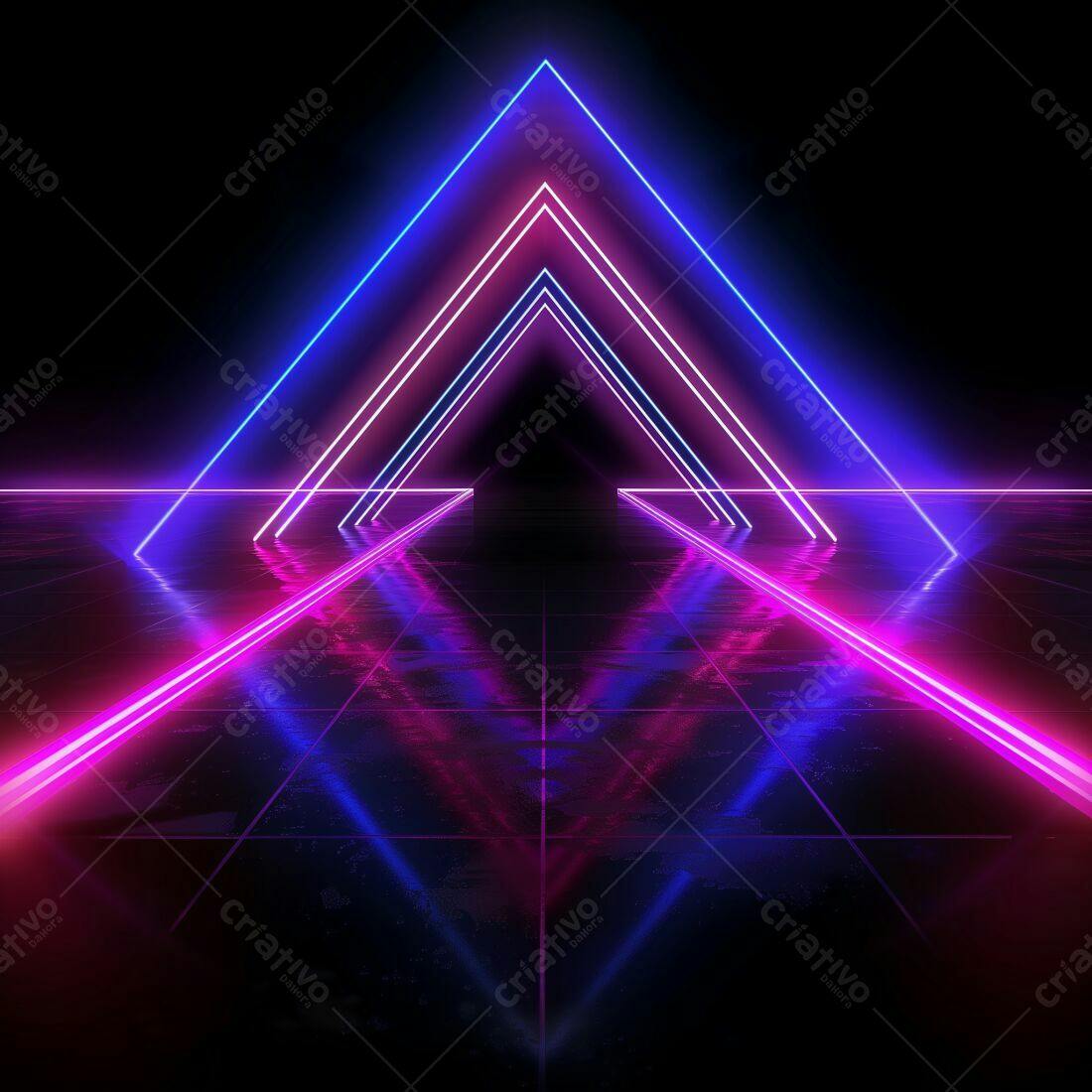 Portal Neon Rosa e Azul