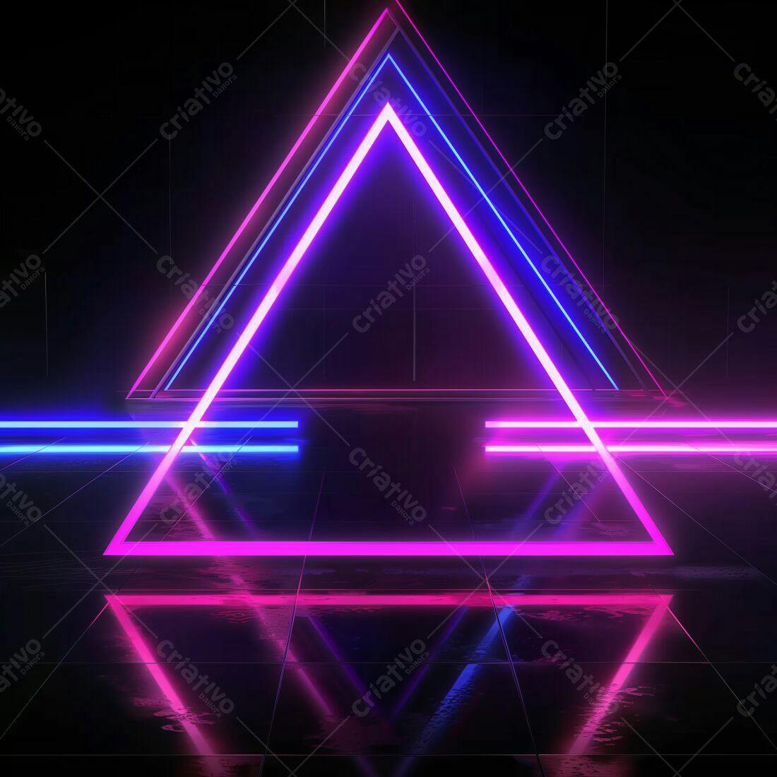 Trilhos de Luz Neon Rosa e Azul