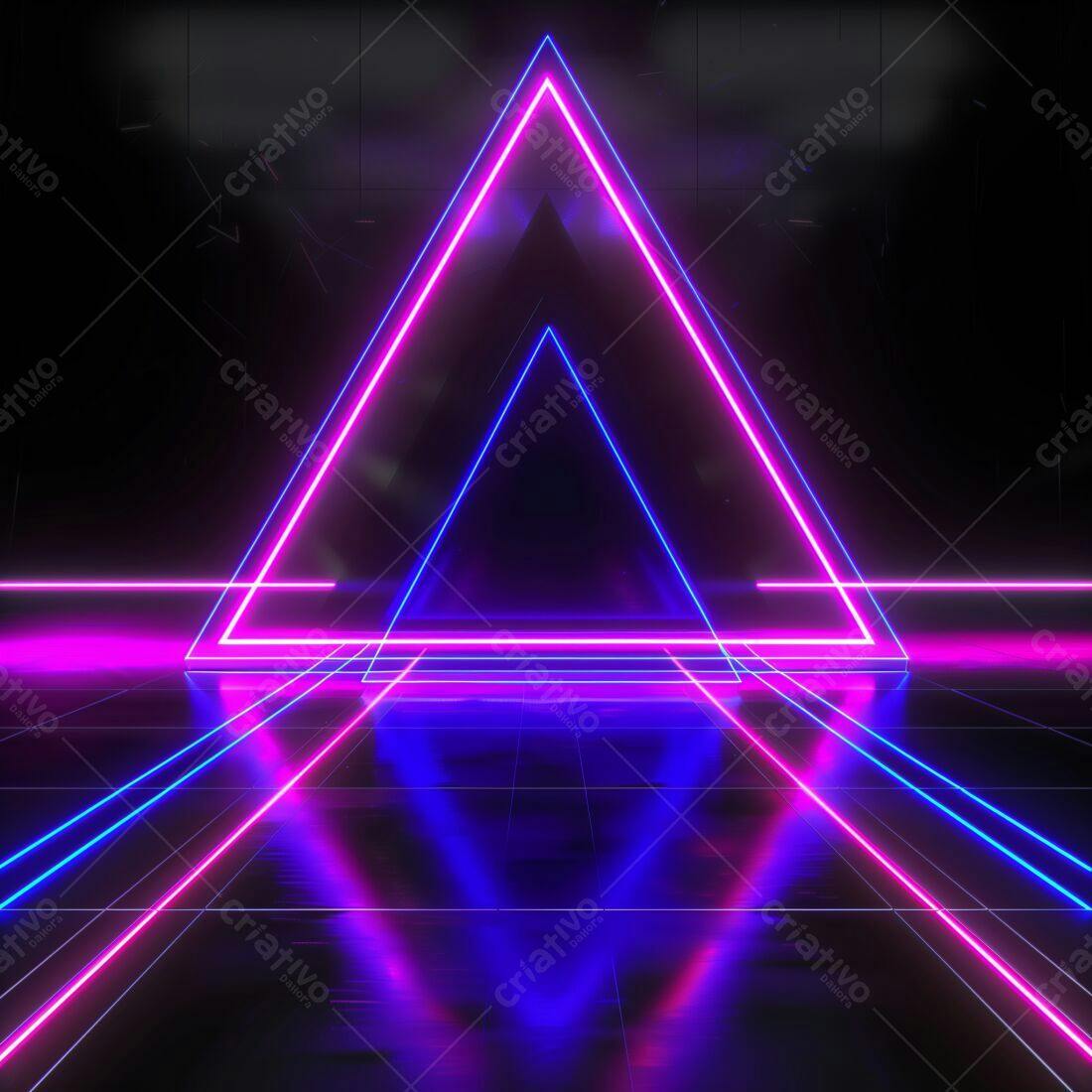 Trilhos de Luz Neon Rosa e Azul