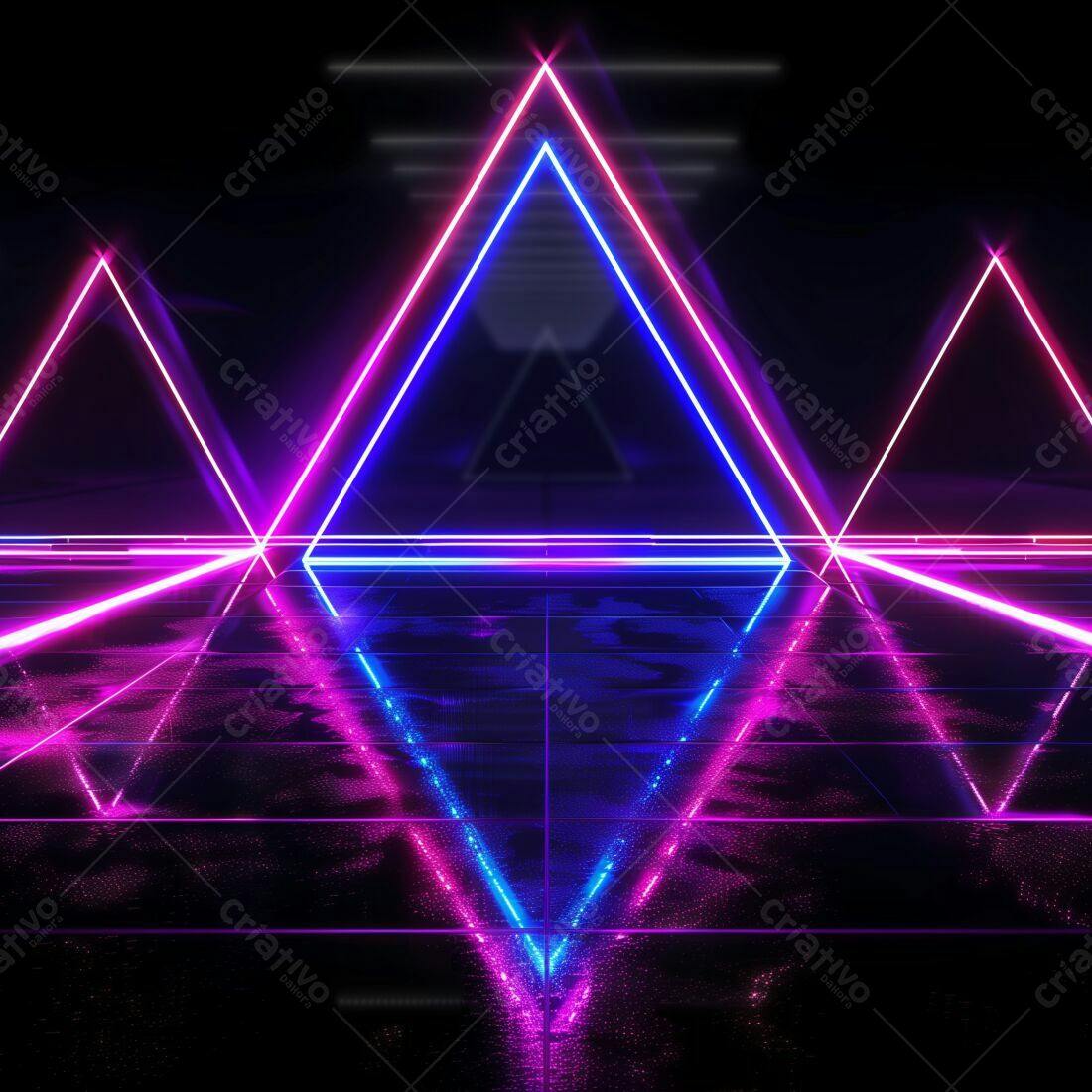 Trilhos de Luz Neon Rosa e Azul