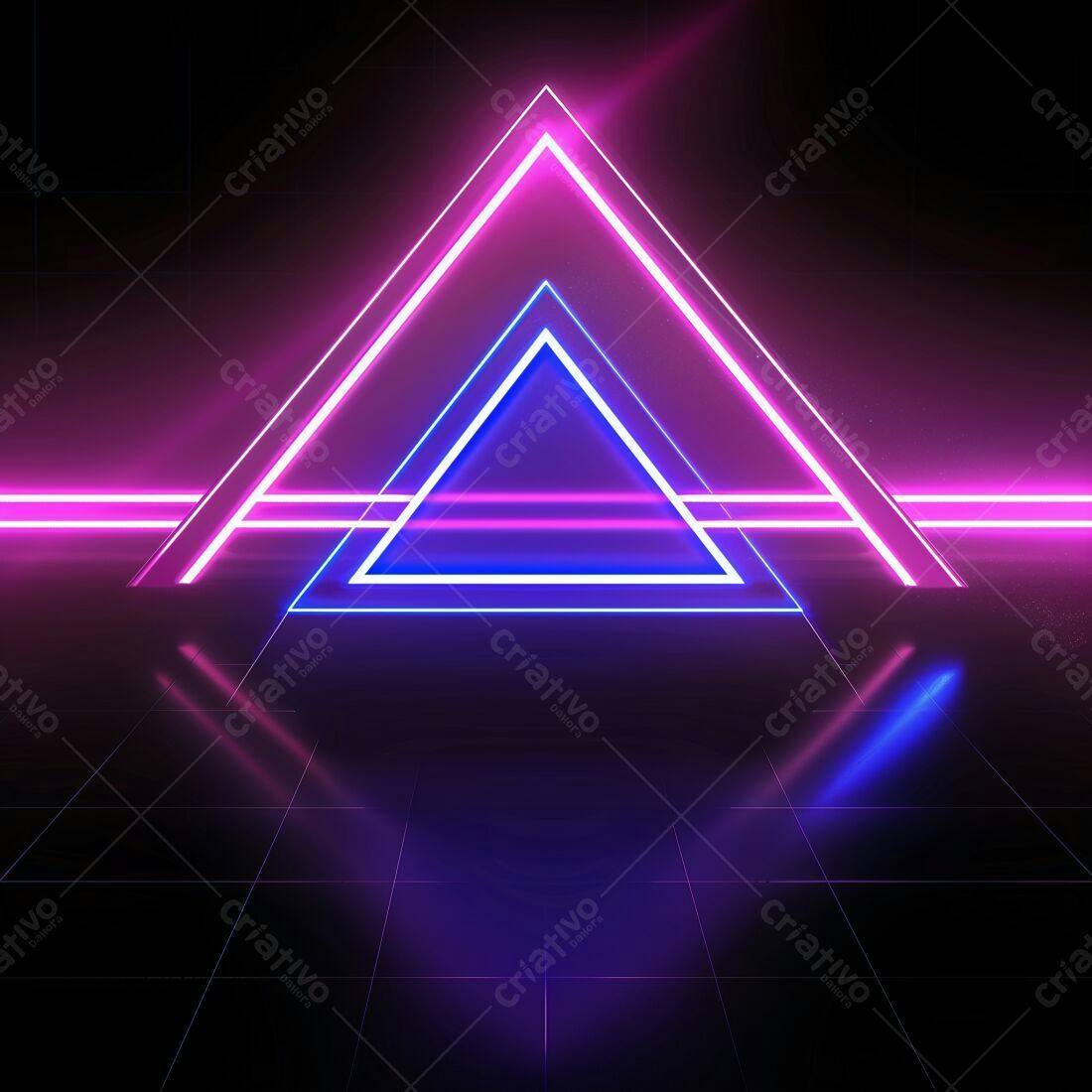 Trilhos de Luz Neon Rosa e Azul