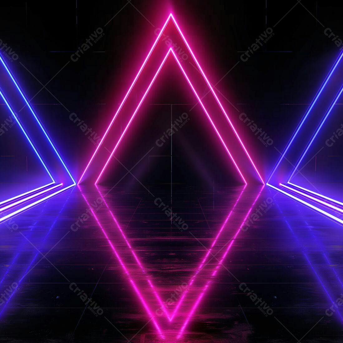 Trilhos de Luz Neon Rosa e Azul