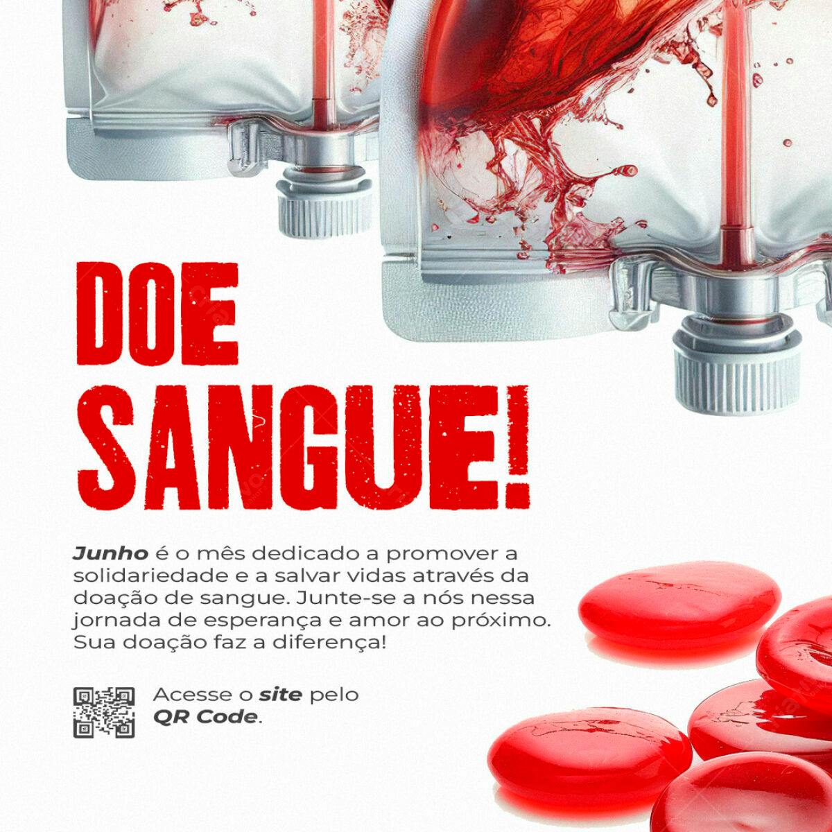 Flyer Doe Sangue Junho PSD Editável
