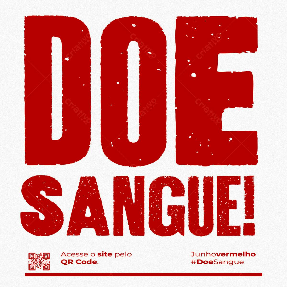 Poster Doe Sangue Junho Vermelho PSD Editável