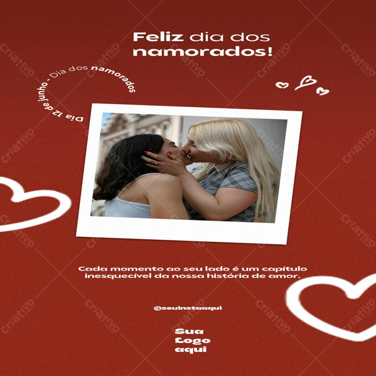 Post Instagram Dia dos Namorados PSD Editável