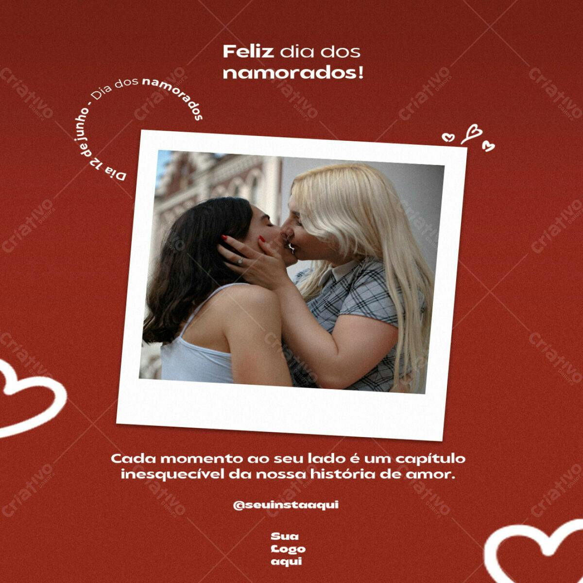 Post Instagram Dia dos Namorados PSD Editável