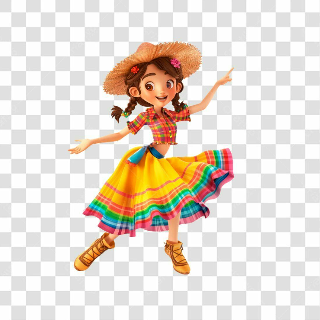 Personagem Festa Junina PNG com fundo transparente