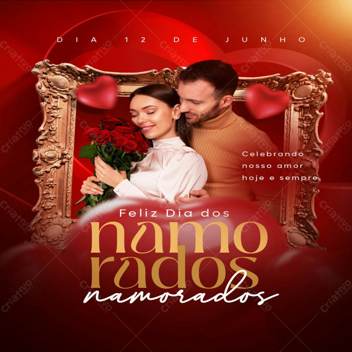 Flyer Dia dos Namorados PSD Editável