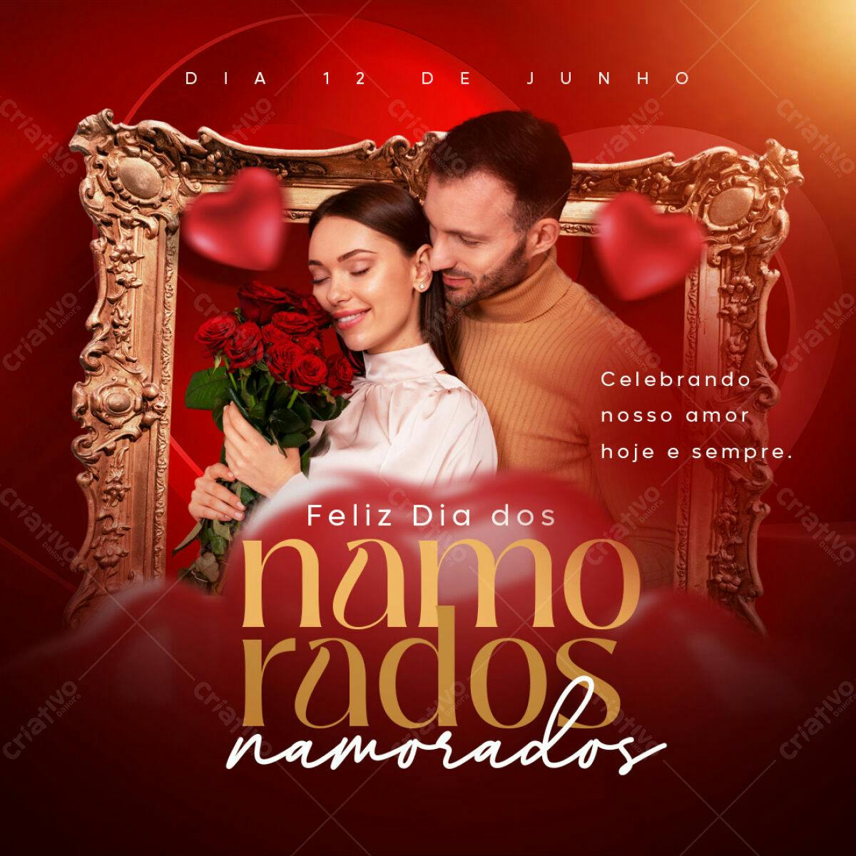 Flyer Dia dos Namorados PSD Editável