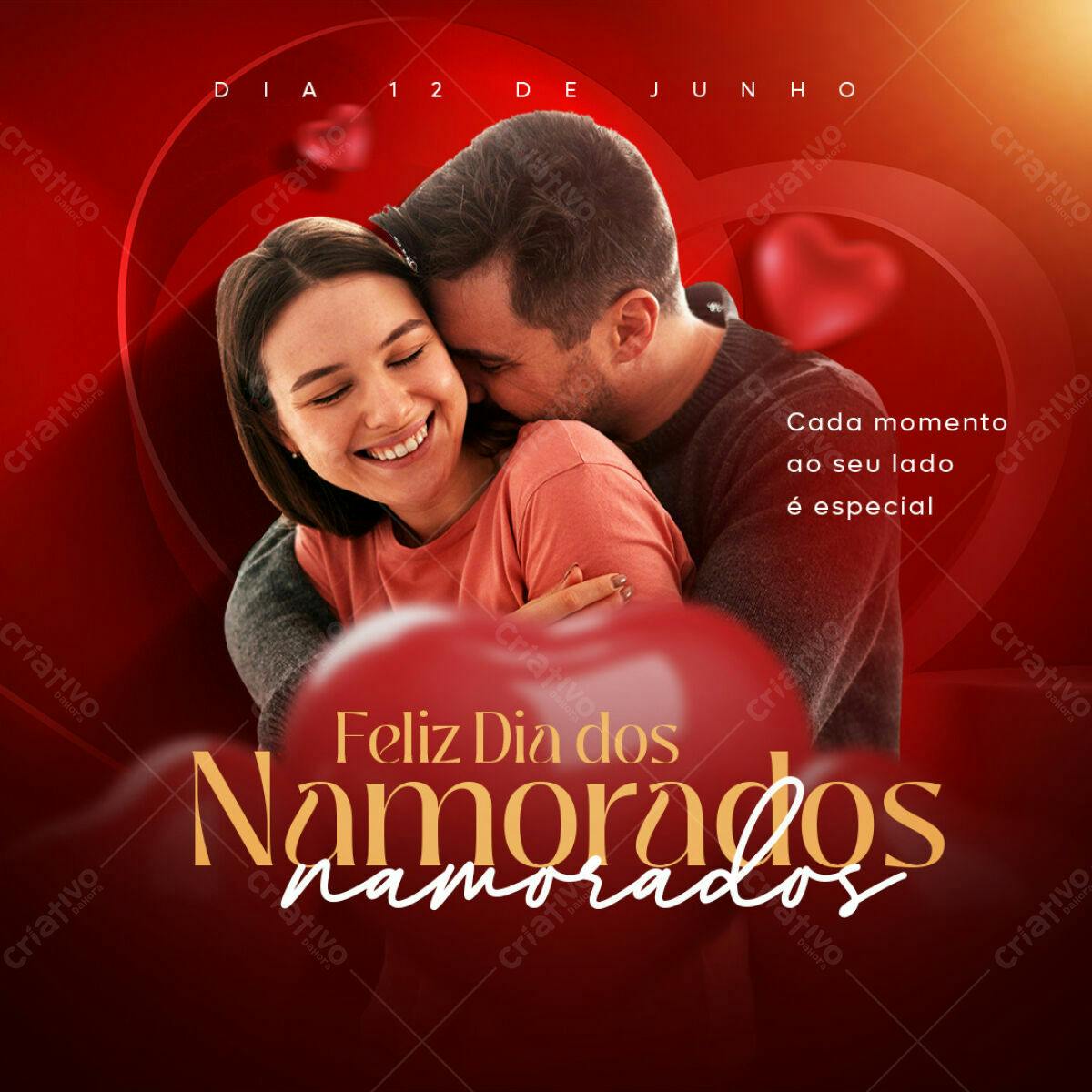 Post para Dia dos Namorados PSD Editável