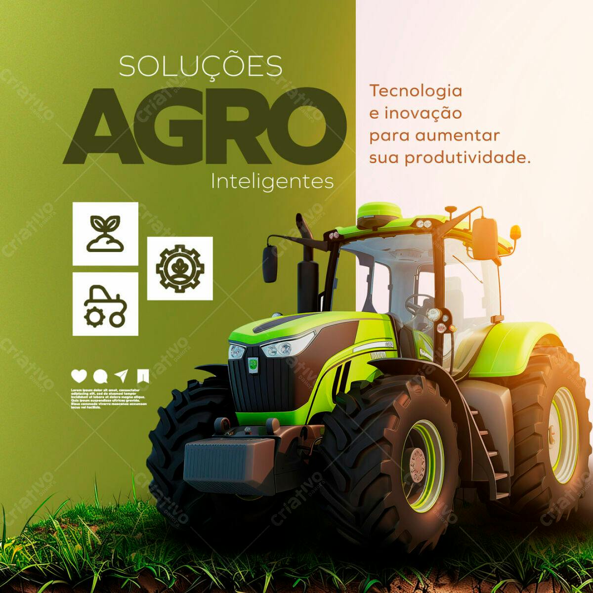 Flyer Solução Agro Inteligente PSD Editável