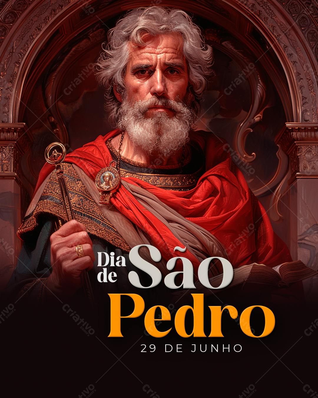 Flyer Dia de São Pedro PSD Editável