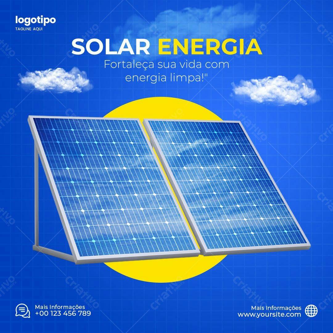 Post para Energia Solar PSD Editável