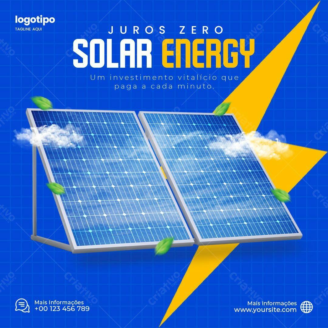 Banner Energia Solar PSD Editável