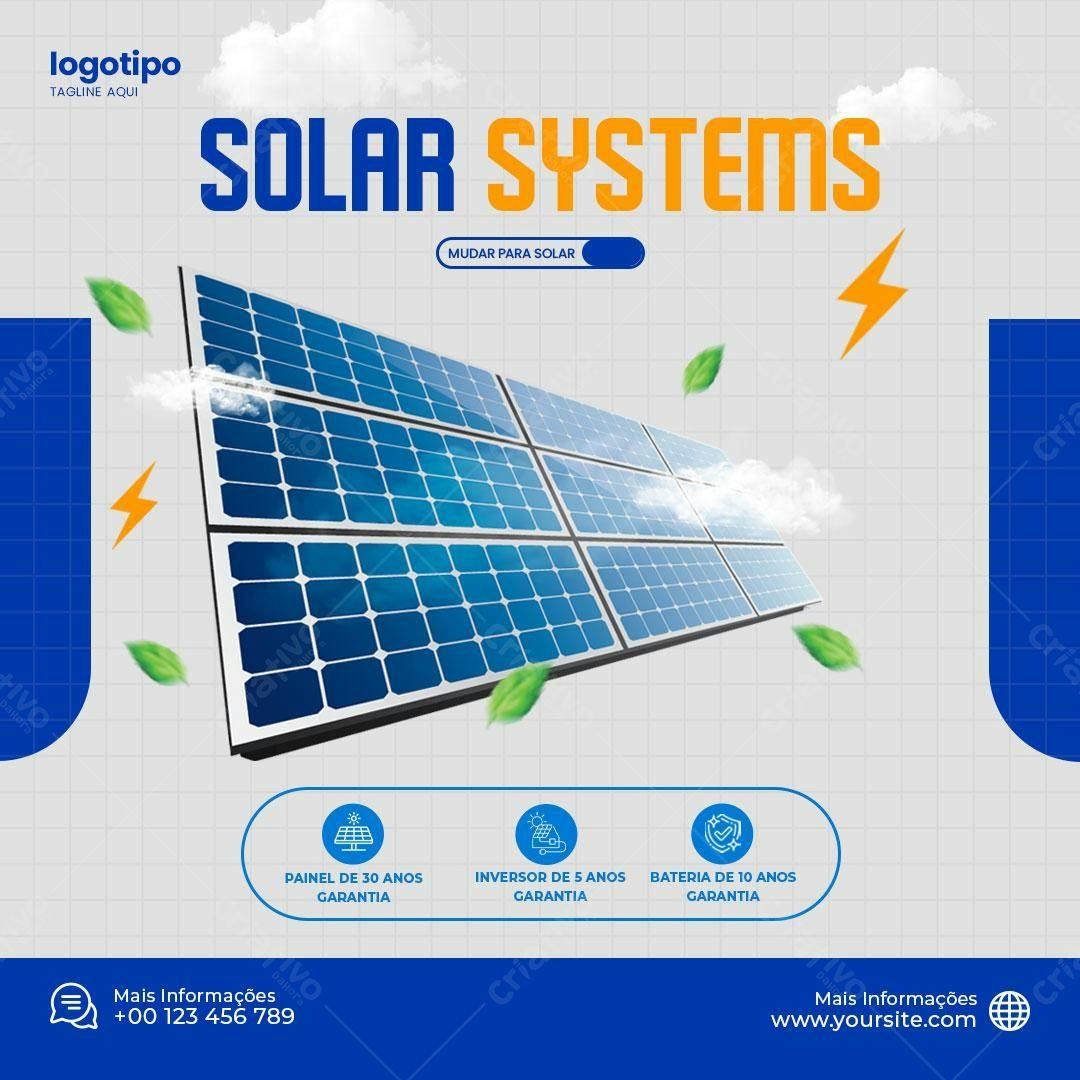 Banner Energia Solar PSD Editável