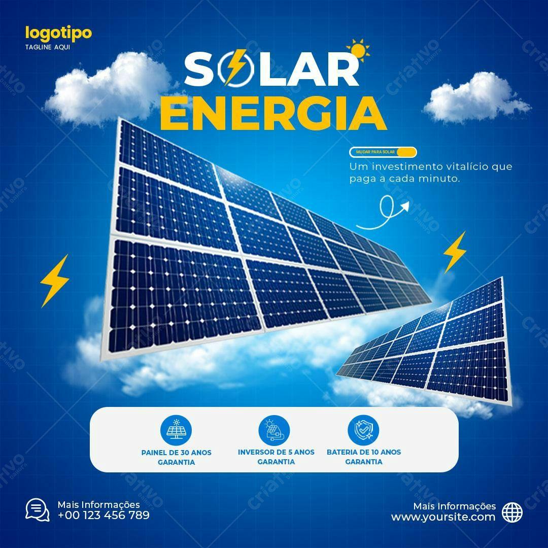 Banner Energia Solar PSD Editável