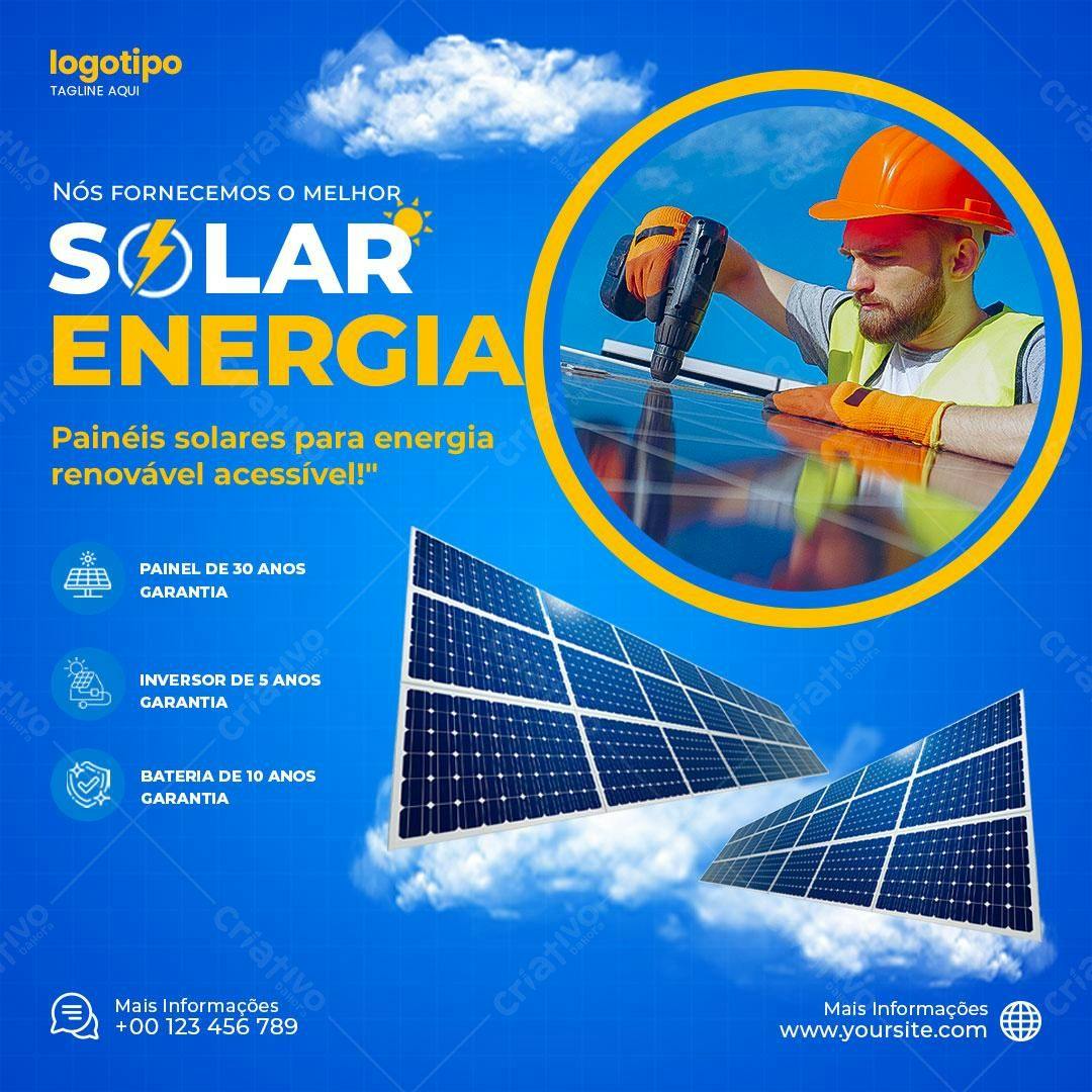 Flyer Energia Solar PSD Editável