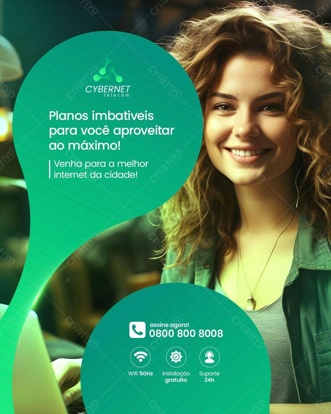 Flyer Propaganda Internet PSD Editável