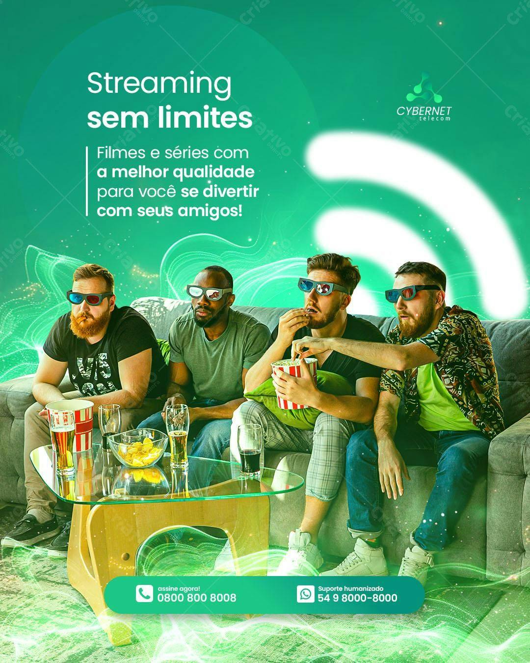 Flyer Streaming Sem Limites PSD Editável