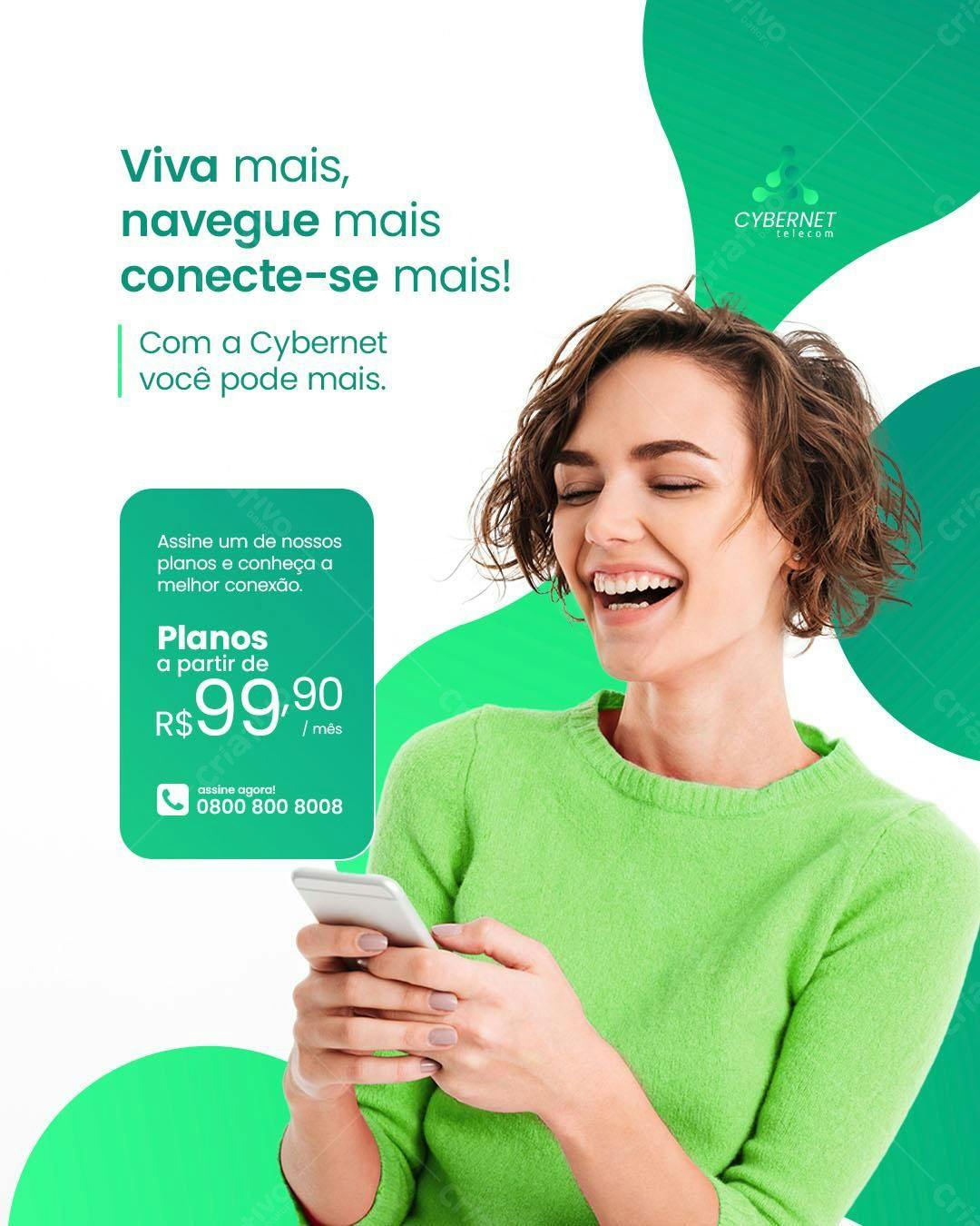Flyer Propaganda Plano de Internet PSD Editável